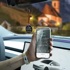 Bible Verse NFC Cross Rearview Mirror Hanging Ornament – Christian Car Accessory, Daily Scripture  Bible Scripture Car Mirror Hanging Cross Ornament, Car Mirror Cross Ornament, Christian Accessories NFC Ornament Car Ornament