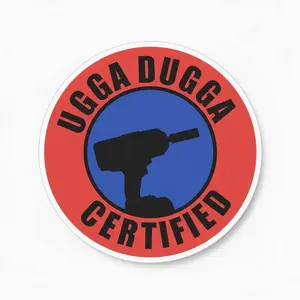 Impact Gun Hard Hat Vinyl Sticker, Plumber Mechanic Tradesman Decal, Durable Toolbox Sticker Gift for Dad G3E