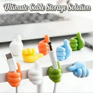 30 charging cable storage compartments, beautiful desk accessories, soft silicone material, rich colors, flexible and elastic, strong self-adhesive, detachable, leaving no residue, waterproof and durable, cute cartoon design
