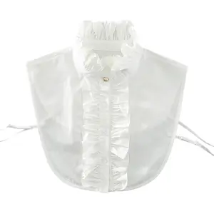White Detachable Collar Simulated Collar For Decorating European Laced Halfs Collar Shirt Dickey Collar Fakes Collar Shirt For Women One Size Can Be Paired With Various Jackets Suitable For Business, Gatherings  Various Occasions