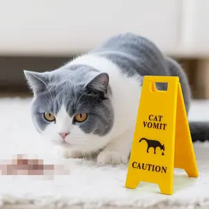 Funny Mini Cat/Dog Vomit Sign, Decorative Ornament, Valentine's Day/Prank/Gift Desktop Item