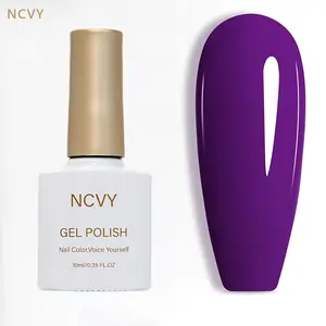 NCVY Purple Gel Nail Polish, 10ml/0.35oz Nail Polish, long-lasting formula with LED curing, salon quality, perfect for DIY at home, ideal gift for Valentine's Day and spring/summer, safe formula free of HEMA.