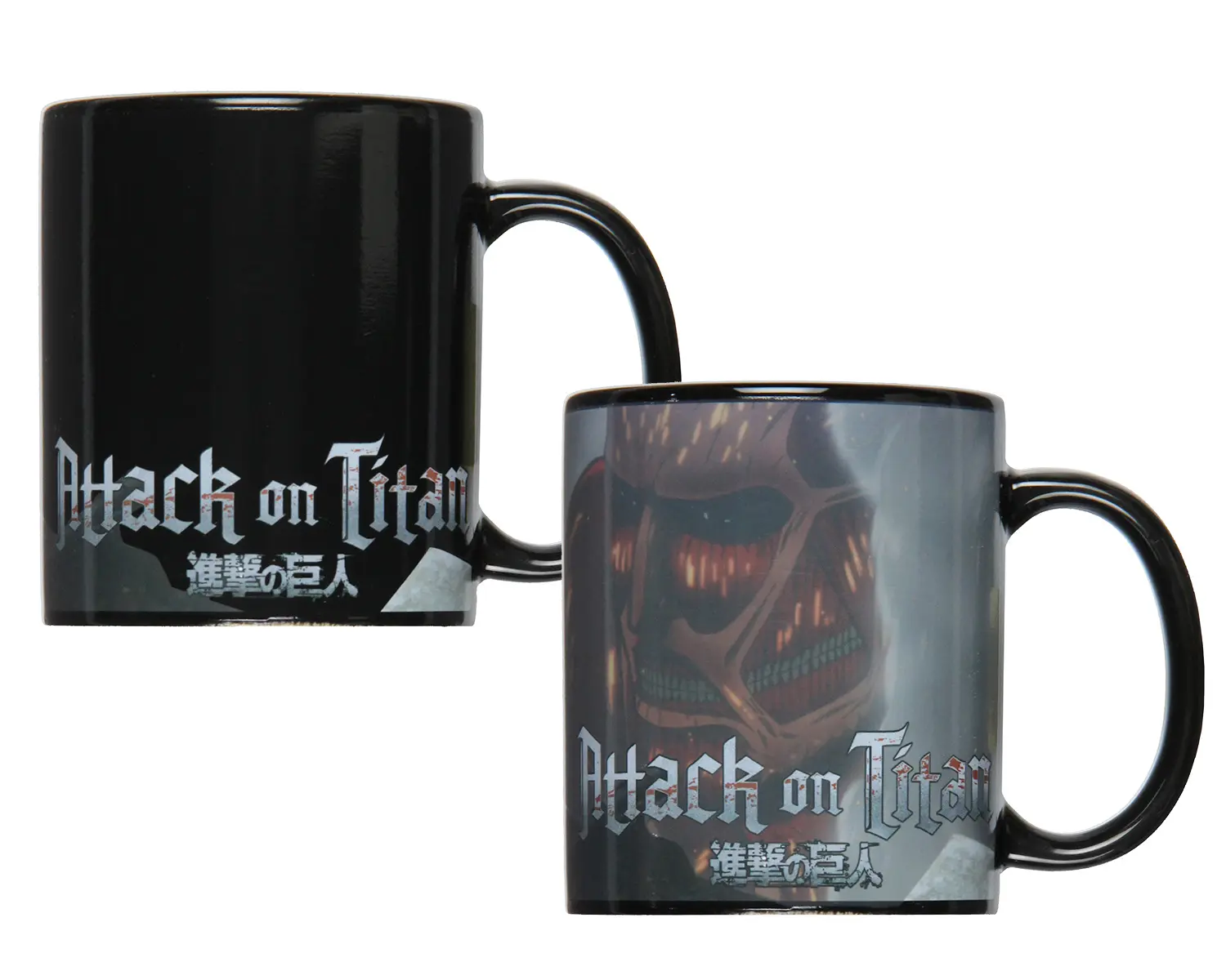 Attack On Titan Anime Colossal Titan Sturdy Ceramic Single Mug - Heat Reactive Color Changing Drinkware for Coffee, Tea