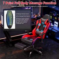 Red (LED Lights+ Speakers+7-Points Massage