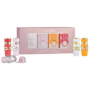 The Yara Collection- Lattafa Yara 4 Piece 5ml Set with Yara 5ml + Yara Candy 5ml + Yara Moi 5ml + Yara Tous 5ml Eau de Parfum (Variety Pack)