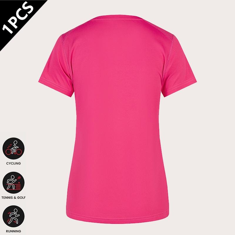 4-pack women’s quick-dry sports T-shirts, solid-color quick-dry sports T-shirts, women’s multicolor versatile cycling short-sleeve shirts, made from high-stretch quick-dry fabric with excellent moisture absorption and sweat wicking, simple versatile fit,