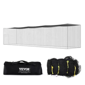 【Summervibes】VEVOR Baseball Batting Netting, Professional Softball Baseball Batting Hitting Training Net, Practice Portable Pitching Cage Net with Door & Carry Bag, Heavy Duty Enclosed PE Netting, 55FT (NET ONLY)