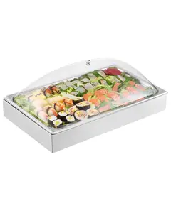Countertop Food Serving Display Container With Clear Lid Condiment Dispenser Tray For Buffet And Self-Serve Stations, Durable Acrylic Organizer For Sauces, Dips, Spices, Snacks, Nuts, And Dry Goods In Kitchen And Catering
