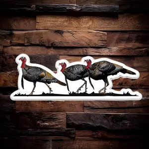 Three Birds Wild Turkey Hunting Sticker Vinyl Hunting Sticker!