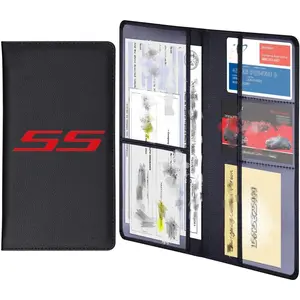 Vehicle Card Organizer for Vehicle Registration Registration Trailer Truck Storage and Driver's License Durable Organizer for Vehicles and Trucks Compatible with Camaro (SS RED)