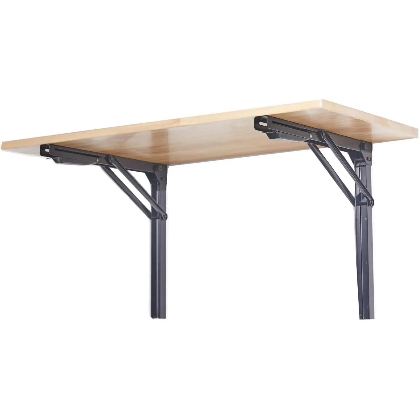 Heavy Duty Wall-Mounted Folding Workbench, Steel & Wood Construction, 550lb Weight Capacity Commercial-Office Furniture