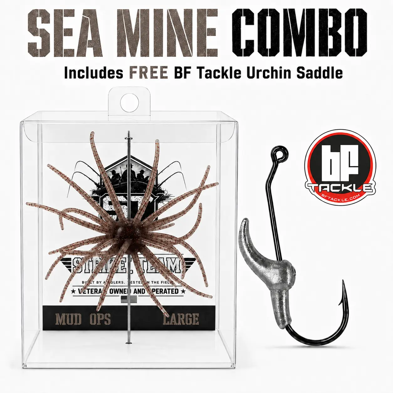 Sea Mine Urchin + BF Tackle Urchin Saddle Combo Pack (Mud Ops)