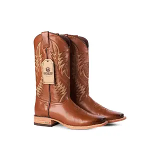 Timo WR – Genuine Leather Fashion Cowboy Boot for Men in Capuccino Color | 501-N Last | Leather Sole
