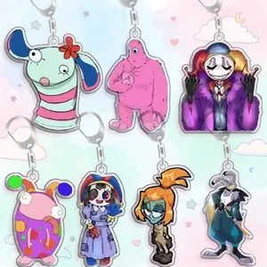DIY acrylic keychain featuring Caine Gangle Kinger from Digital Circus Ragatha, cute and perfect for bags, keys or gifts.