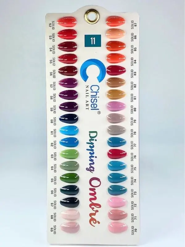 Chisel Nail Art 2 in 1 Acrylic/Dipping Powder 2 oz - Solid 52 to Solid 87