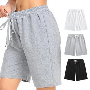 Women's  Shorts  Cotton Loose with Pockets Knee Length for Yoga Casual Walking Exercise Shorts shorts women Bottom Minimalist Basic Womenswear