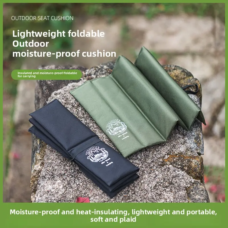 Outdoor moisture-proof seat cushion Ultra-light Oxford cloth portable folding pad camping beach thickened thermal insulation pad hiking