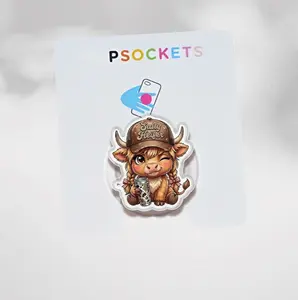 Aesthetic Salty Heifer Funny Highland Cow Magnetic Phone Grip, Sassy Farm Animal Magsafe Kickstand, Trendy Retro Sarcastic Cow Lover Gift For Her