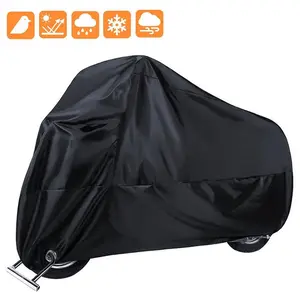 190t Oxford Fabric Motorcycle Cover, Waterproof Sunproof Dustproof with Lock Hole, All-Season Universal Motorcycle Clothes, Motorcycle Accessories