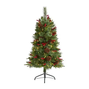 Nearly Natural 4-ft Norway Pine Christmas Tree/150 LEDs