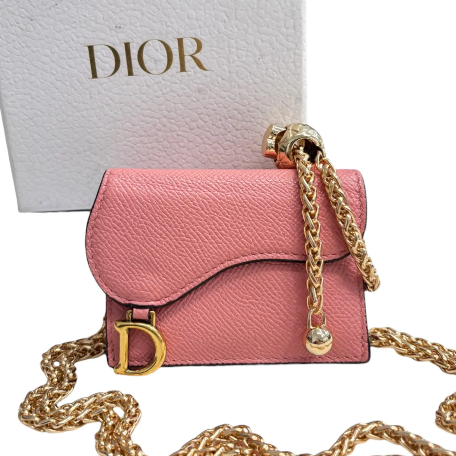 Pink leather and Gold Adjustable Chain for crossbody purse! New Michael Kors Baby Pink Sm Mini Leather Suri | Mercari main image 4