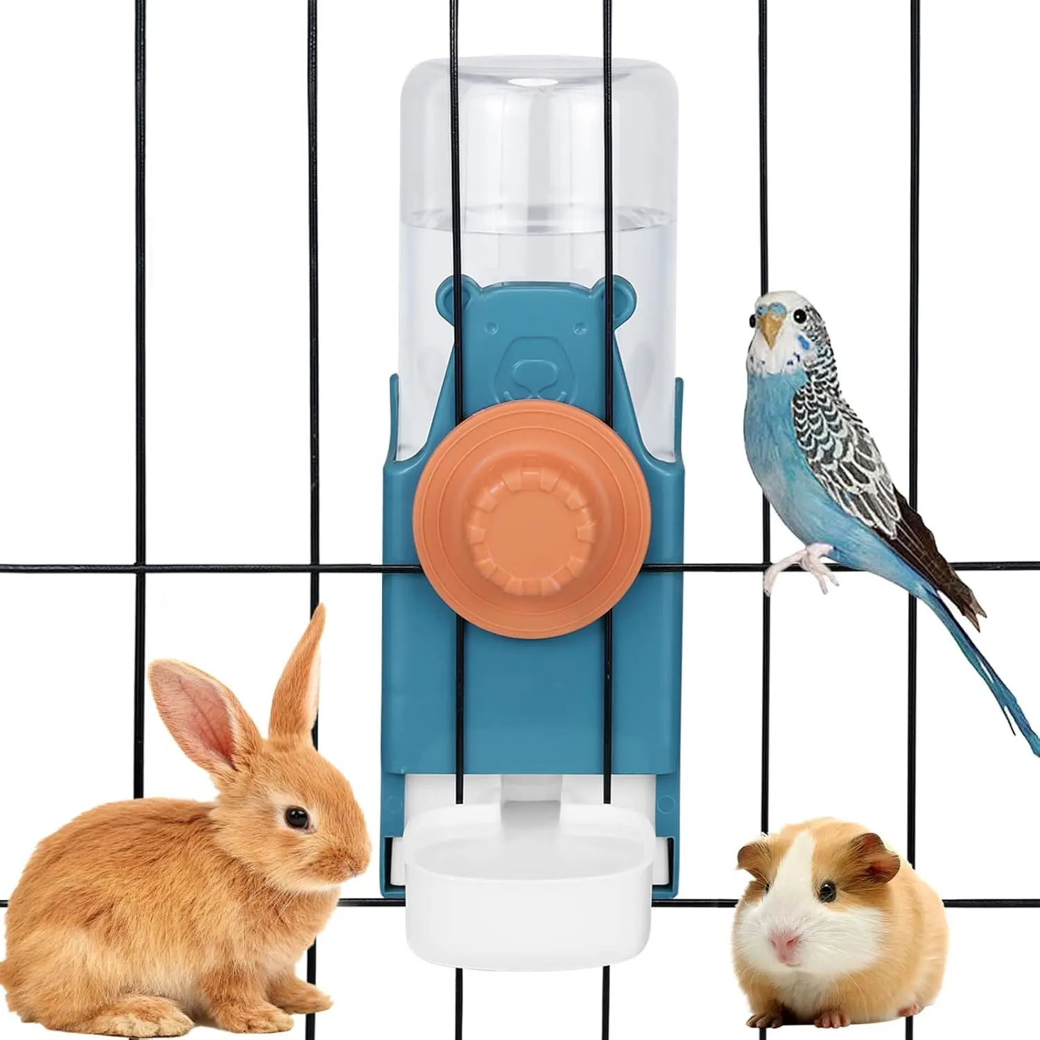 Pet Water Bottle, Guinea Pig No Drip Water Bowl for Cage, Hanging Automatic Gravity Water Dispenser for Small Animals Rabbit Hedgehog Chinchilla Bunny Bird Canary Budgies