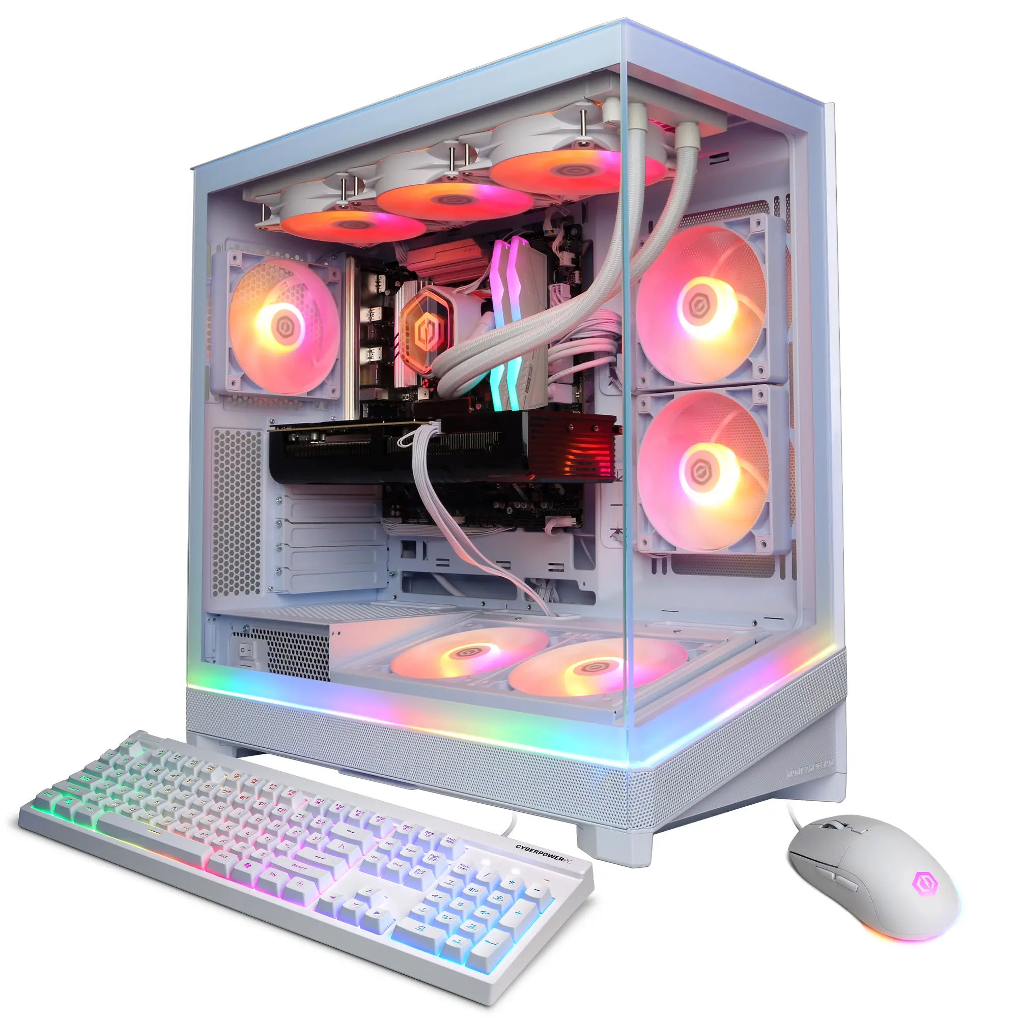 CyberPowerPC SLC10360CPGV9 Gaming Desktop PC, Intel Core Ultra 9 285K, 64GB DDR5, GeForce RTX 5090 32GB, 4TB PCIe 4.0 NVMe SSD, WiFi/BT, RGB Gaming Keyboard/Mouse & Windows 11 Home