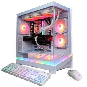 CyberPowerPC SLC10360CPGV9 Gaming Desktop PC, Intel Core Ultra 9 285K, 64GB DDR5, GeForce RTX 5090 32GB, 4TB PCIe 4.0 NVMe SSD, WiFi/BT, RGB Gaming Keyboard/Mouse & Windows 11 Home