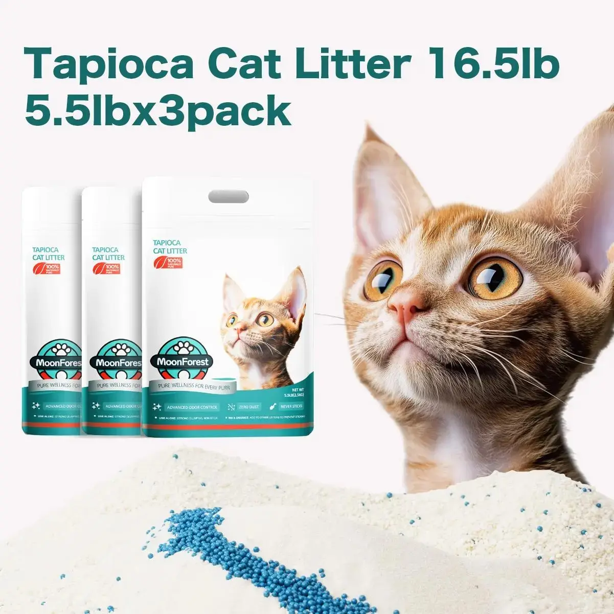 16.5LB Tapioca Cat Litter