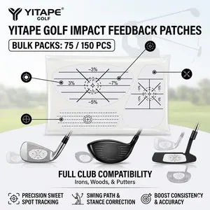 Yitape Golf Swing Feedback Stickers, 75/150 Pieces, Compatible with Irons/woods/putter, Precise Sweet Spot Indicator, Improve Stability, Golf Accessory
