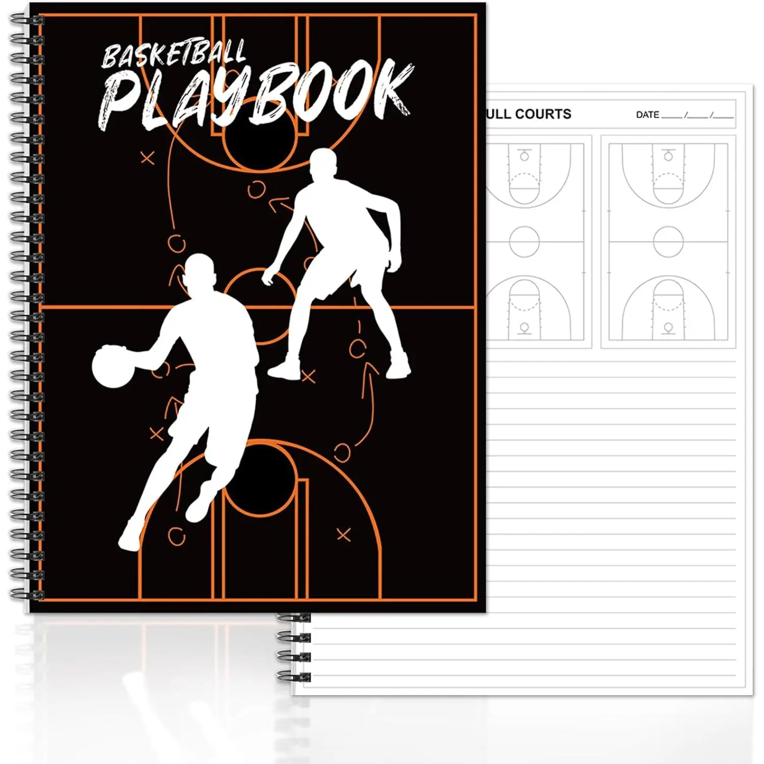 Basketball Playbook Notebook 8.5x11 Inches Basketball Practice Planner Coaches Journal Coaching Drills Accessories Equipment  Plan and Review for Players Student Enthusiasts with 60 Sheets
