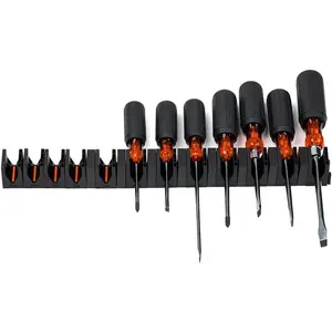 Magnetic Screwdriver Organizer, Toolbox Organizer System with 12 Holders, Tool Drawer Storage Rack for Garage, DIY Mechanics & Tool Storage Solutions