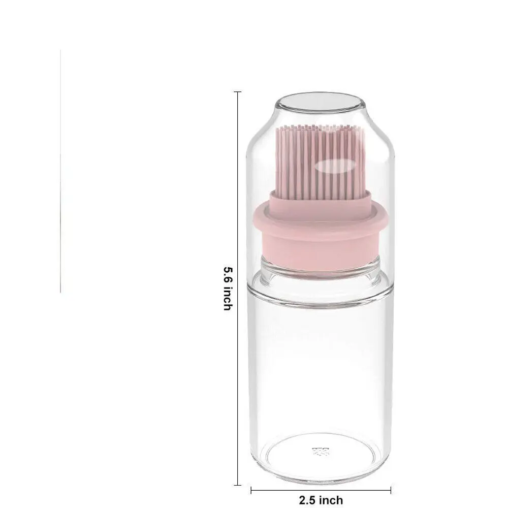 Portable Silicone Oil Bottle with Brush