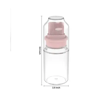 Portable Silicone Oil Bottle with Brush