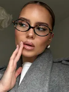 Women's Vintage Full Rim Leopard Pattern Eyeglasses, Trendy Casual Anti Blue Glasses for Everyday Use, Fashion Accessories for Outdoor Activities