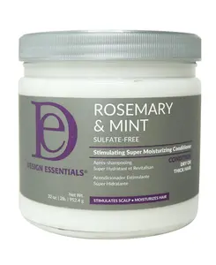 Design Essentials Rosemary & Mint Stimulating Super Moisturizing Conditioner for Dry, Thick, or Brittle Hair; Sulfate-Free, Stimulates Scalp, Moisturizes Hair, 32 Oz