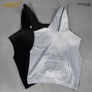 Mens Sleeveless Hooded Sweatshirt