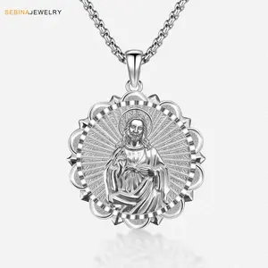 Sebina jesus cross necklace  Jewelry pendant  Necklace christian  religious faith gifts for men  women on Anniversaries Halloween Birthdays or Christmas