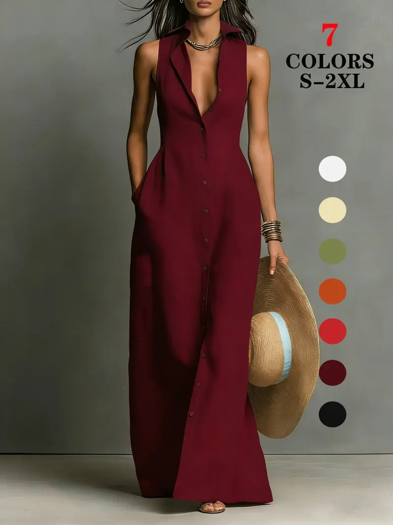 red dress for women long sleeve Norina Deep Red Satin Maxi Dress With Long Sleeves