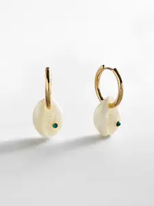 Solana Conch Shell Earrings - Gold/Pearl