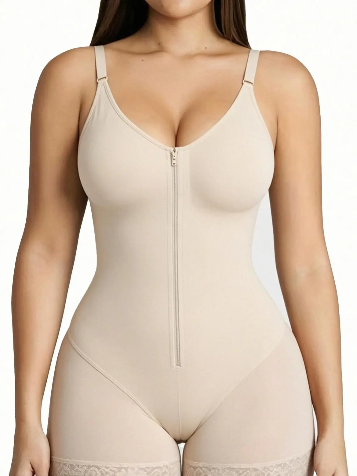 Shapewear for Women Tummy Control   BodysuitsZip-Up   Comfort Ultra Stretch Fabric   Breathable Mesh Design Comfortable Fit