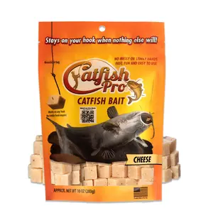 Catfish Pro Cheese Catfish Bait - No Mess or Stink Hands, 10 oz Net Weight, Strong Cheese Scent, Easy to Use, Works in All Waters