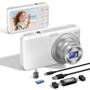 4K Digital 64MP,3-inch Screen,12x Optical Zoom,with WiFi Transmission,vlogging camera,Portable Retro Camera,with Camera BagPerfect Holiday Gift for Travel Photography