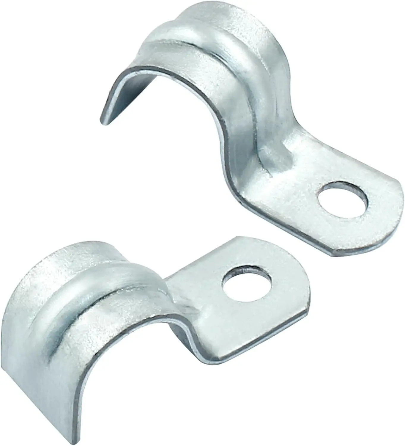 30 Pcs M12 Rigid Pipe Strap, 1/2 Inch Zinc Plated Steel One Hole Strap Bracket Pipe Clamps Heavy Duty Conduit Clamps Tension Tube Clip Cable Clamp Hanger for Conduit, Pipe Fixing
