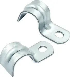 30 Pcs M12 Rigid Pipe Strap, 1/2 Inch Zinc Plated Steel One Hole Strap Bracket Pipe Clamps Heavy Duty Conduit Clamps Tension Tube Clip Cable Clamp Hanger for Conduit, Pipe Fixing