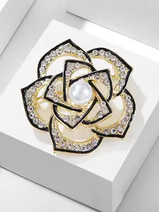 Elegant Peony Hollow Out Brooch, Versatile Lapel Pin for Coats & Suits, High-End Fashion Accessory for Women