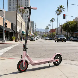 Electric Scooter,8.5" Tires,350W Motor,Up to 19MPH Max Speed,Portable Electric Scooter with Light, Suitable for Female Girls,Halloween Gifts