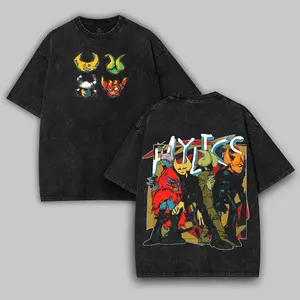 Hylics Team Wayne Washed Lightweight Cotton T-Shirt, rpg games, Vintage Hoodie, Sweatshirt Game Fan, Streetwear Tops Black Fabric Menswear