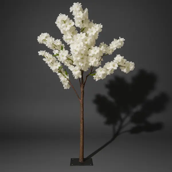 56" (4.5FT) Tall Fake Hydrangea Bloom Tabletop Centerpieces Tree - White - Home Decor