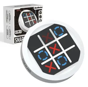 Portable Electronic Tic Tac Toe Game Console, Handheld Game Console, Educational Toy for Home Entertainment & Party, Boy Gift Springtok